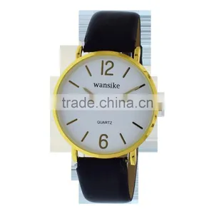 New Men 's Fashion Leather Band Analog Quartz Round Wrist Watches thumbnail-1