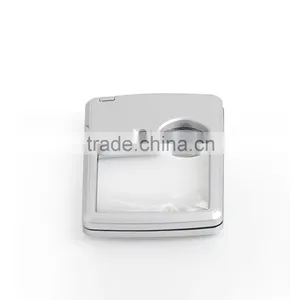 Bijia 2015 High Quality Mini Card Shape Glass Reading Magnifier 3X 6X Magnifier With Led Light thumbnail-5