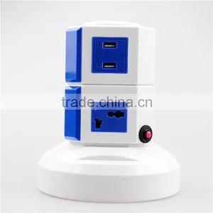 ME-S2 Cube Socket Vertical Stip Lug Plate Socket/coloured Sockets and Switches With Overload Protection+4 Usb 5 Meter Power Line thumbnail-3