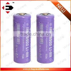 Vapor Batteries EFANIMR 18500 1000mah 15A 3.7v Purple Battery With Button Top thumbnail-1