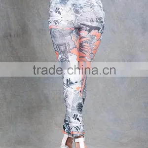 High Quality Tatoo Pattern Wholesale Cheap Hot Girl Seamless Leggings thumbnail-3