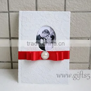 Unique Design Wedding Record Memories Guest Book With Photo Frame You Can Put Photo in the Cover thumbnail-1