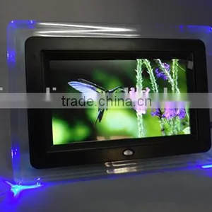 Multimedia SD Card Type Transparent Acrylic 7 Inch Lcd Photo Digital Frame thumbnail-3