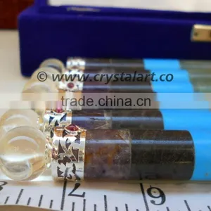 7 CHAKRA BONDED FACETED HEALING STICK thumbnail-2
