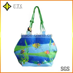 Hot Sales China 600D Polyester Cheap Embroidery Beach Bag Cotton Rope thumbnail-1