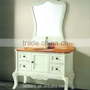 Foshan Bathroom Vanity Furniture White European WTS135 thumbnail-5