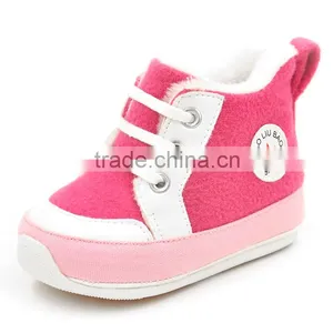 2016 XIAOLIUBAO Baby Product Warm Thick Winter Colored Cotton Soft Baby Shoes With TPR thumbnail-1