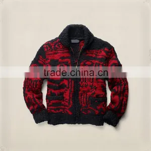 15PKSW41 Hand Made Winter Thick Knit Wool Sweater thumbnail-1