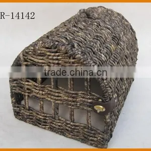 Antique Style Natural Rattan Cat Cage thumbnail-1