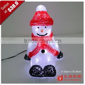 2015 New Product Custom Christmas Ornaments With Indoor Small Led Christmas Snowman for Christmas Decoration thumbnail-3