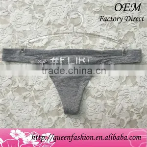 Light Pure Color Good Quality Thong Anti-Static Good Quality Woman Underwear Camouflage T-back thumbnail-2