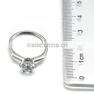 Classic Women Jewelry Silver Never Fade Diamond Stainless Steel Finger Ring thumbnail-2