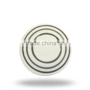 Ceramic White Knob With Green Circles thumbnail-6