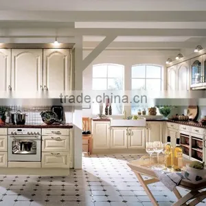 Morden MDF With High Glossy White Kitchen Cabinet for Home or Hotel Furniture Manufacturing thumbnail-1