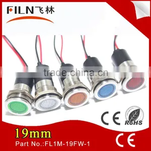 19mm Mounting Hole 12v Metal LED Lift Indicator Lamp With Cable Leading thumbnail-3
