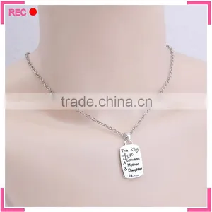 Cheap Dog Tag Necklaces for Mother, Imitate Silver Chain Engraved Necklace thumbnail-4