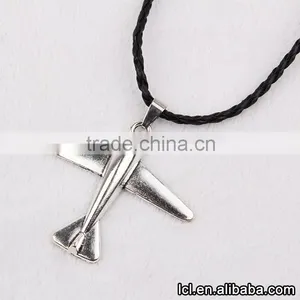 Low Price Airplane Necklace , Hot Sale Airplane Pendant Short Chain Necklace thumbnail-3
