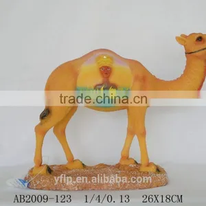 Polyresin Tourist Souvenirs, Camel Statue With Arabic Style Figure thumbnail-1