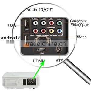 LED LCD Projector Full HD Support 1080P 4500 Lumens 1280x800 Native With Speakers thumbnail-2