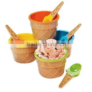 Hot Selling Ice Cream Cup With Spoon Price Mini Design Plastic Ice Cream Cup thumbnail-5