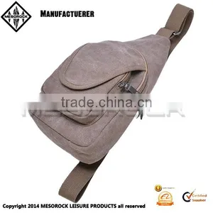 Outdoor Travel Canvas Chest Shoulder Unbalance Bag Sling Bag thumbnail-2
