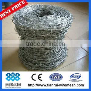 Galvanized/pvc Coated Barbed Wire (reverse Twist or Nromal Twist ) thumbnail-1