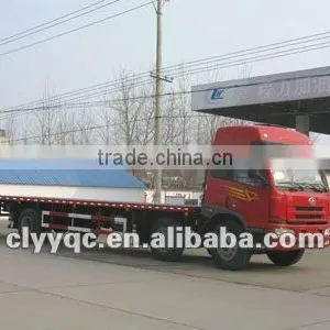 Flat Bed Construction Machine Transport Truck thumbnail-1