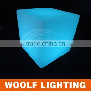 Light Up Outdoor Used Colourful Illuminated Color Changing LED Bar Cube Chair Cube Seat thumbnail-3