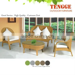 Patio Furniture- Synthetic Wicker Sofa 082008 thumbnail-1