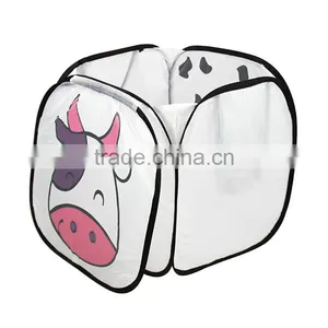 Kids Cartoon Pop Up Cow Laundry Storage Hamper thumbnail-2