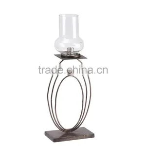 Silver Glass Candle Stand thumbnail-1