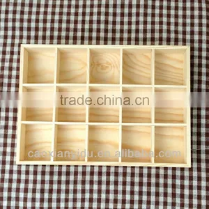 Homemade Solid Wooden Box Tea Bag Classification Candy Storage Box Product Display With15 Pcs GridsLove and Simple Style thumbnail-1
