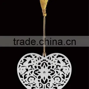 Hot Sale Porcelain Christmas Heart Hanging Ornament Stand With Porcelain Ball Pendant WS331-SS10098B thumbnail-1