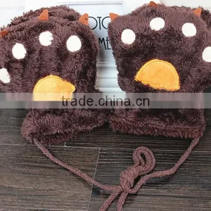 Colorful Soft Plush Screen Gloves With Animal Toy thumbnail-1