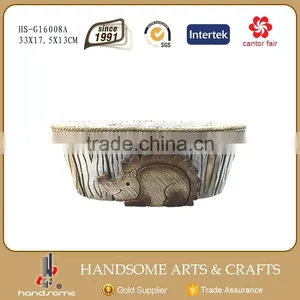 Outdoor Item Wholesale Animal Flower Pots Garden Round Planter thumbnail-1