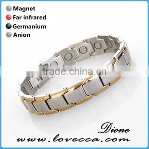 Factory Wholesale Stainless Steel Mens Health Bio Magnetic Energy Bracelet thumbnail-1
