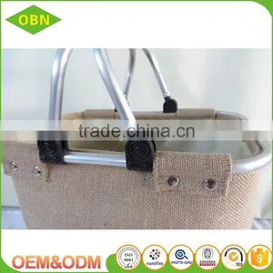 Wholesale Cheap Vintage Foldable Jute Storage Basket Used Jute Bag With Handle thumbnail-5
