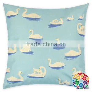 Swans Printed Square Shape Sofa Pillow Cover Wholesale Pillow Cases thumbnail-1