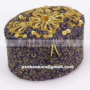 Oval Size Zari Embroidery Box thumbnail-1