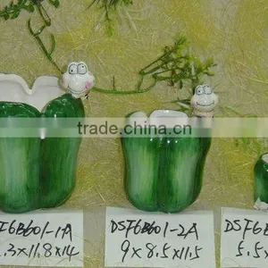 Green Pepper Ceramic Garden Planter for Decoration thumbnail-1