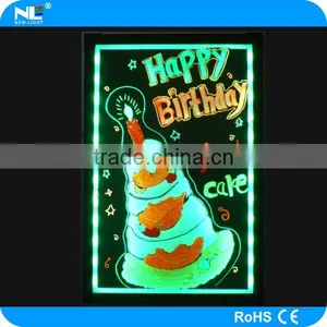 Tempered Glass LED Writing Board Illuminated LED Message Board Semi-outdoor LED Advertising Board thumbnail-2