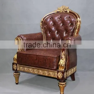 MD-2202-01 American Style Furniture Chair in Golden Finish thumbnail-2