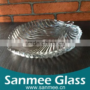 Novelty Design Leaf Shape Decorative Fruit Glass Plates thumbnail-1