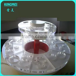 Pop Pink Acrylic Cosmetic Stands Display With Led Lighting Box,cosmetic Display Stand thumbnail-3