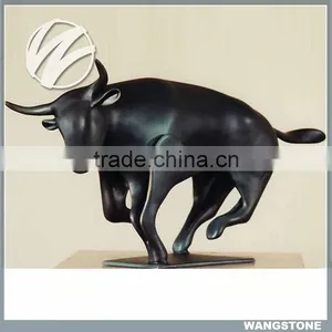 Outdoor 2 Meters Heigh Bull Statue Brass Animal Sculpture thumbnail-1