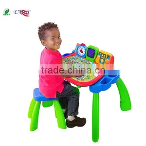 Children Touch Screen Leaning Desk , Touch And Learn Activity Table Set From Dongguan ICTI Factory thumbnail-3