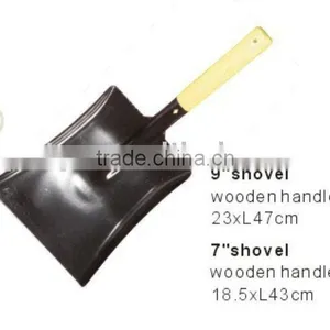 Wood Handle Fireplace Metal Shovel thumbnail-1