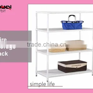 Multi Purpose House Storage Chrome Plated Kitchen Metal Shelf Vertical Wire Rack thumbnail-1
