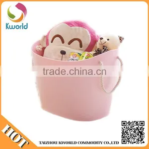 Wholesale 2017 Hot Sell Fashion PP Material Bucket With Hemp Rope Toy Storage Bucket thumbnail-1