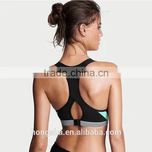 Sexy Different Kinds of Sports Wear Bra and Panty New Design High Quality Sports Bra With Color Combination HSb7274 thumbnail-3